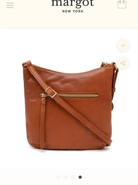 Margot NY leather SM Remy Hobo in Cognac